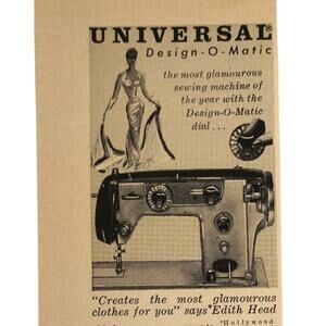 1958‎ Design-O-Matic Sewing Machine -Original PRINT AD (Small 3x5) Retro Vintage